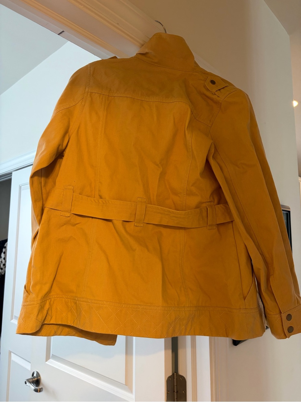 Tyler Boe Mustard Yellow Belted Trench Jacket